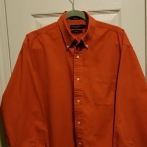Orange Button Down Casual Shirt